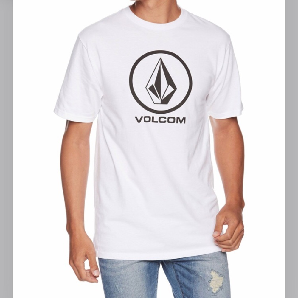 *NEW* Volcom White Crisp Stone Tee Large